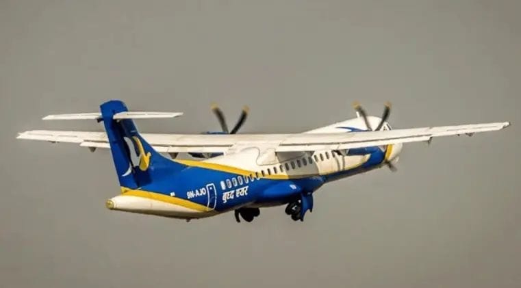Nepal's Buddha Airlines plane landed on the runway without wheels