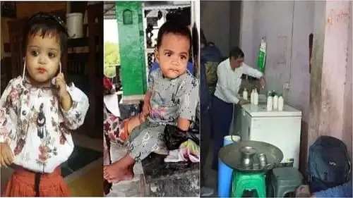 here was a stir in agra after the death of two innocent children after drinking milk samples were taken from the dairy investigation is going on